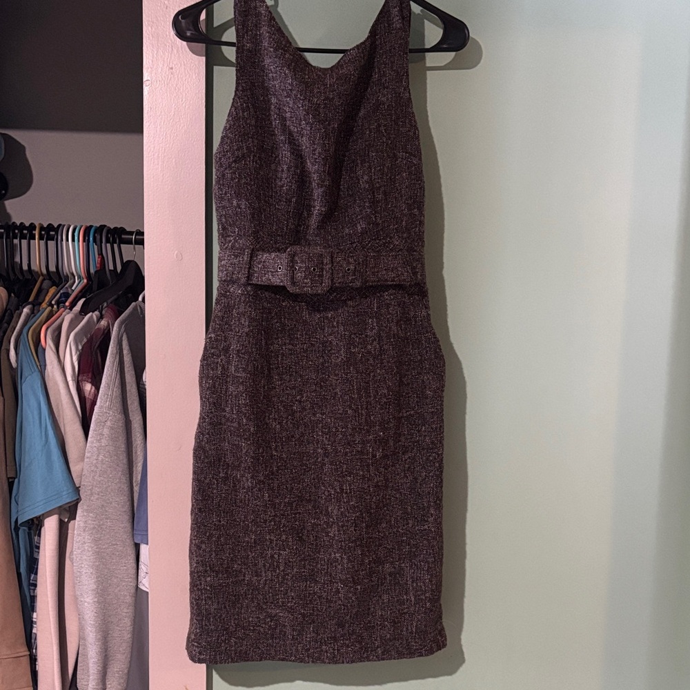 Banana Republic Dark Brown Tweed Mini Dress
